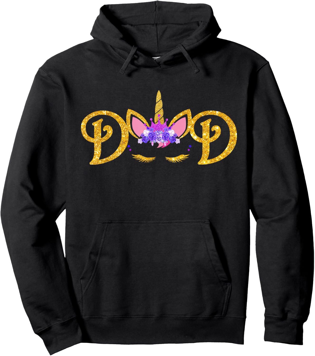 Unicorn Dad Shirt Daddy of the Birthday Girl Unicorn Father Hoodie - Hoodie | Black