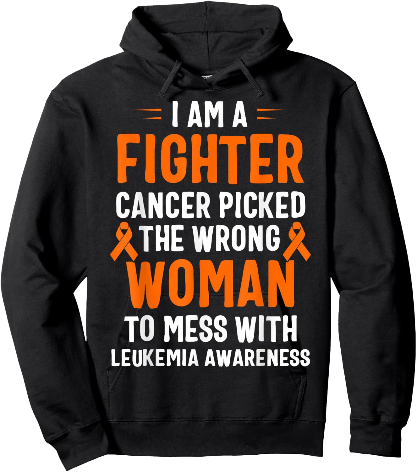 I Am A Fighter Leukemia Awareness Hoodie - Hoodie | Black