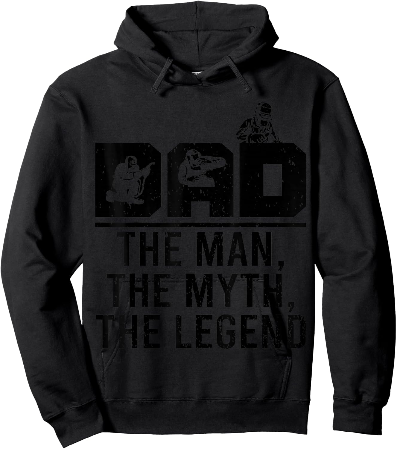 Dad The Man The Myth The Legend Funny Welder Welding Outfit Hoodie - Hoodie | Black