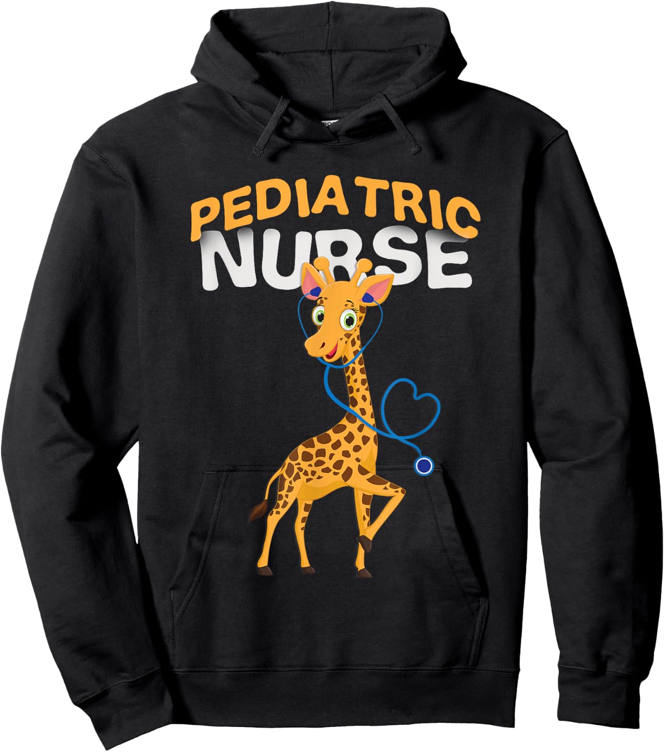 Pediatric Nurse Cute Giraffe Lover Shirt Hoodie - Hoodie | Black