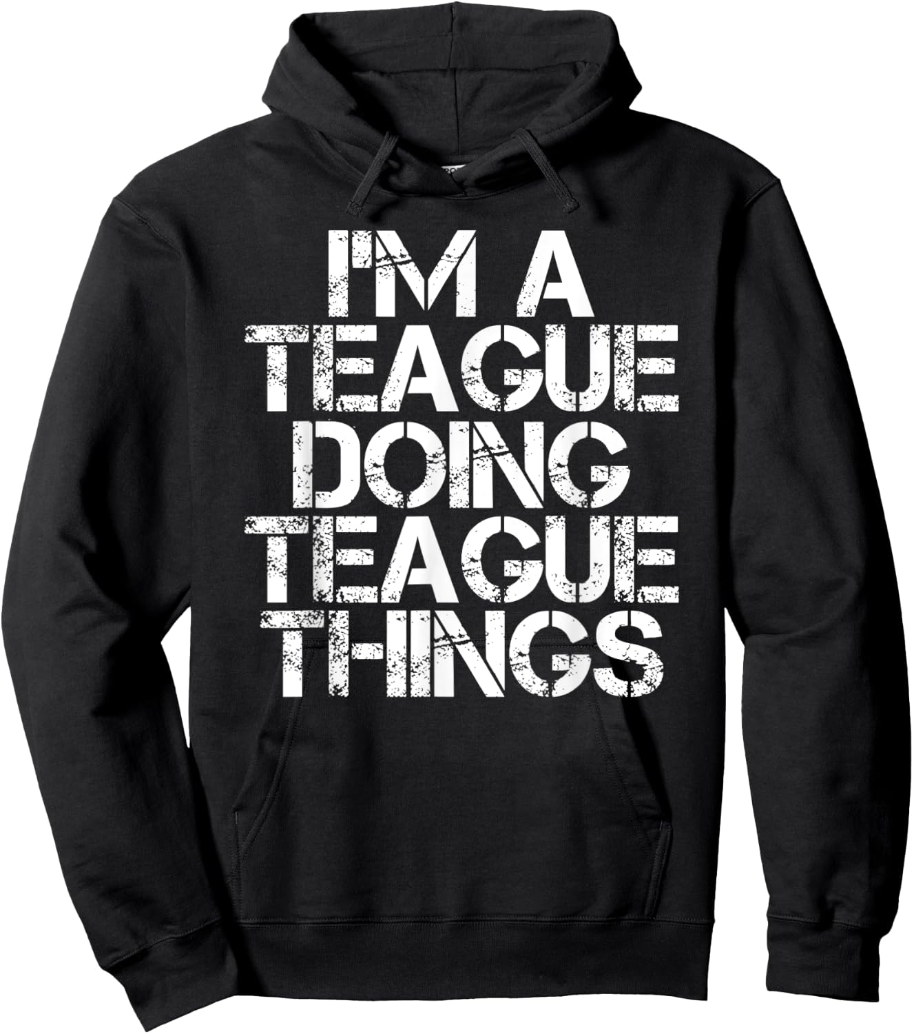 TEAGUE Funny Surname Family Tree Birthday Reunion Gift Hoodie - Hoodie | Black