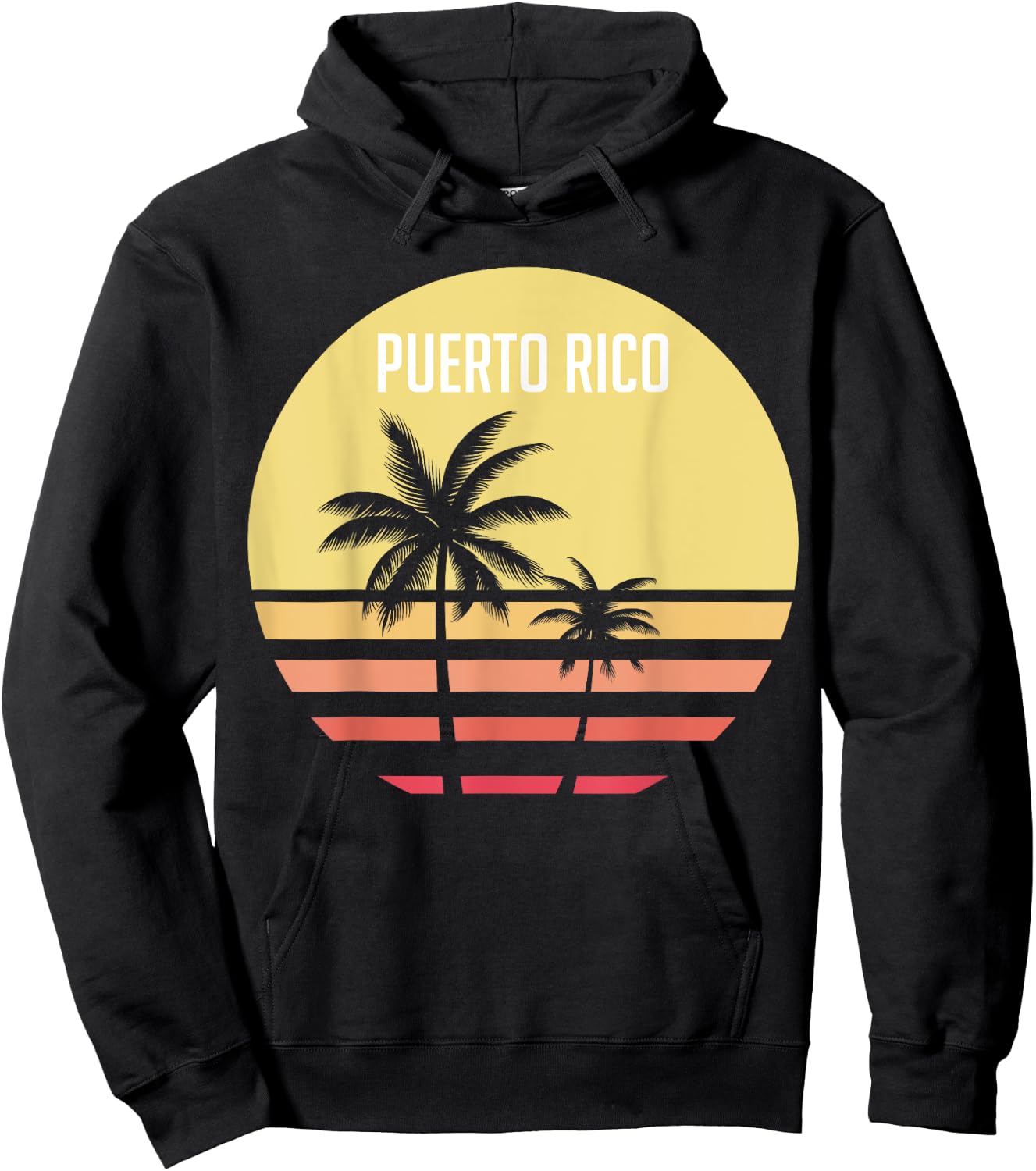 70's 80's Puerto Rico Vintage Shirt | North America Fan Gift Hoodie - Hoodie | Black