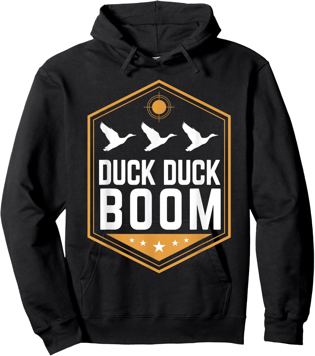Duck Hunting Funny Duck Duck Boom Graphic Gear Hoodie - Hoodie | Black