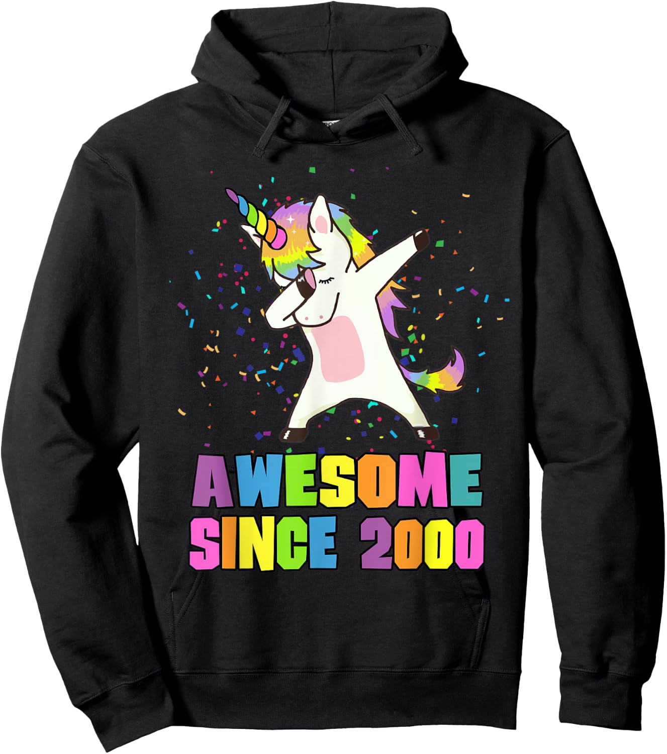 Awesome Since 2000 Unicorn Hoodie - Hoodie | Black