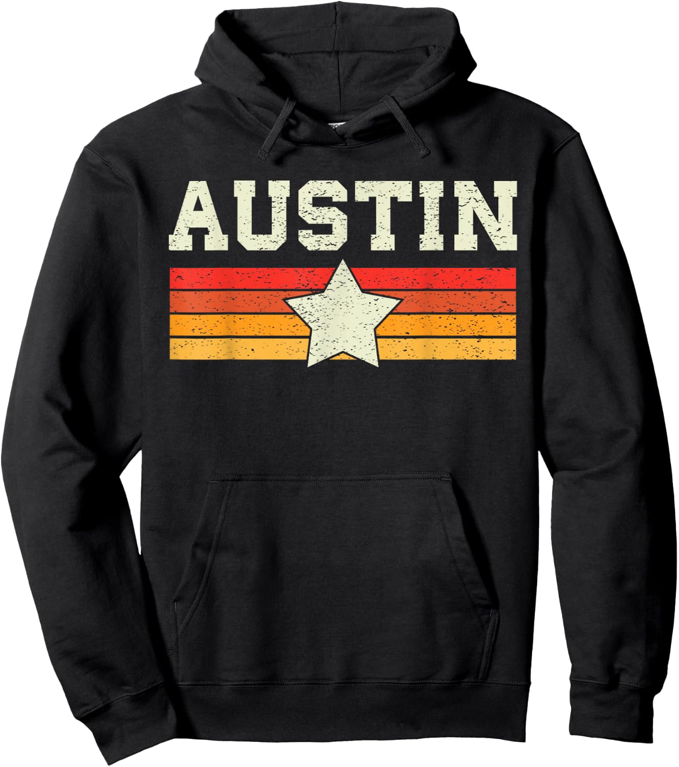 Austin Texas Retro Vintage Shirt Gift Men Women Kids Hoodie - Hoodie | Black