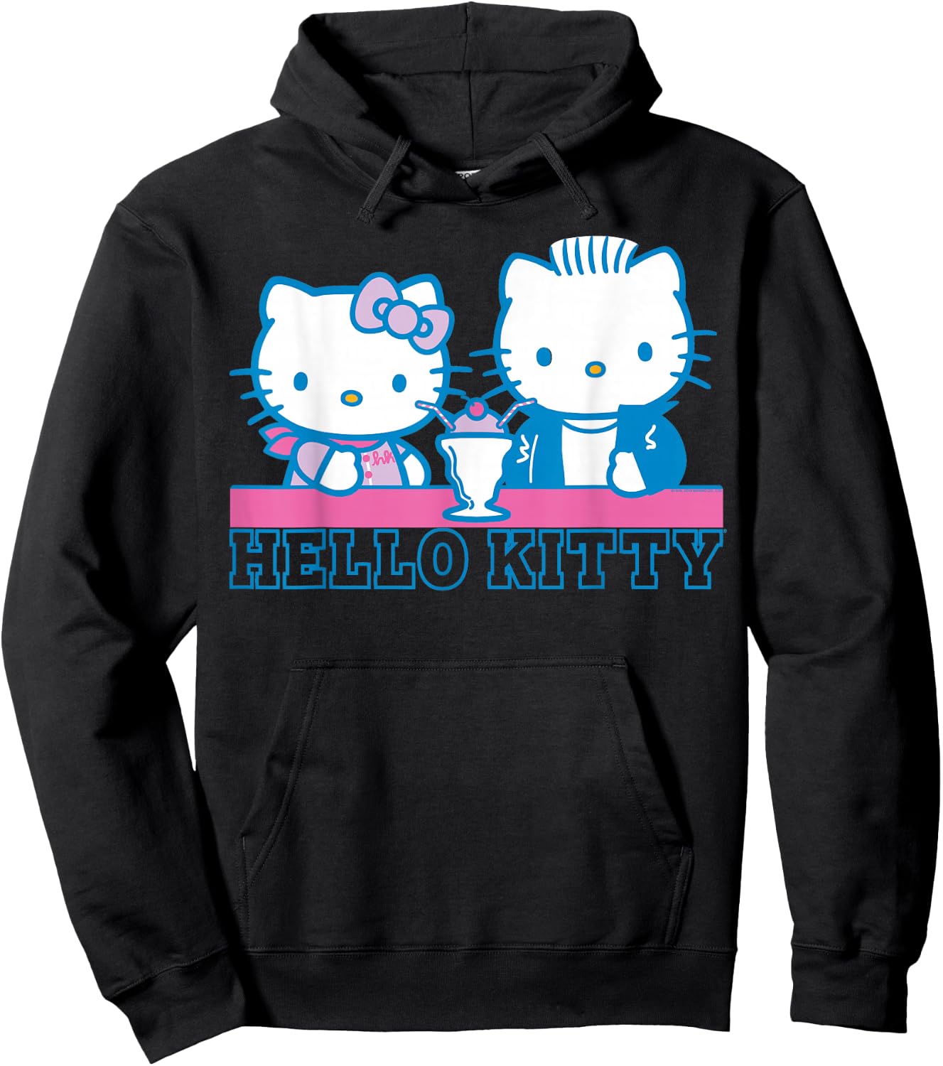 Hello Kitty and Dear Daniel Milkshake Date Hoodie - Hoodie | Black