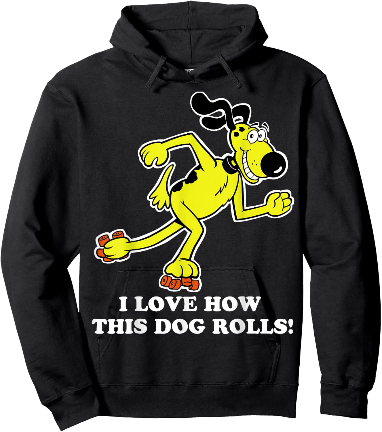 Roller Skating Dog Shirt Hoodie - Hoodie | Black