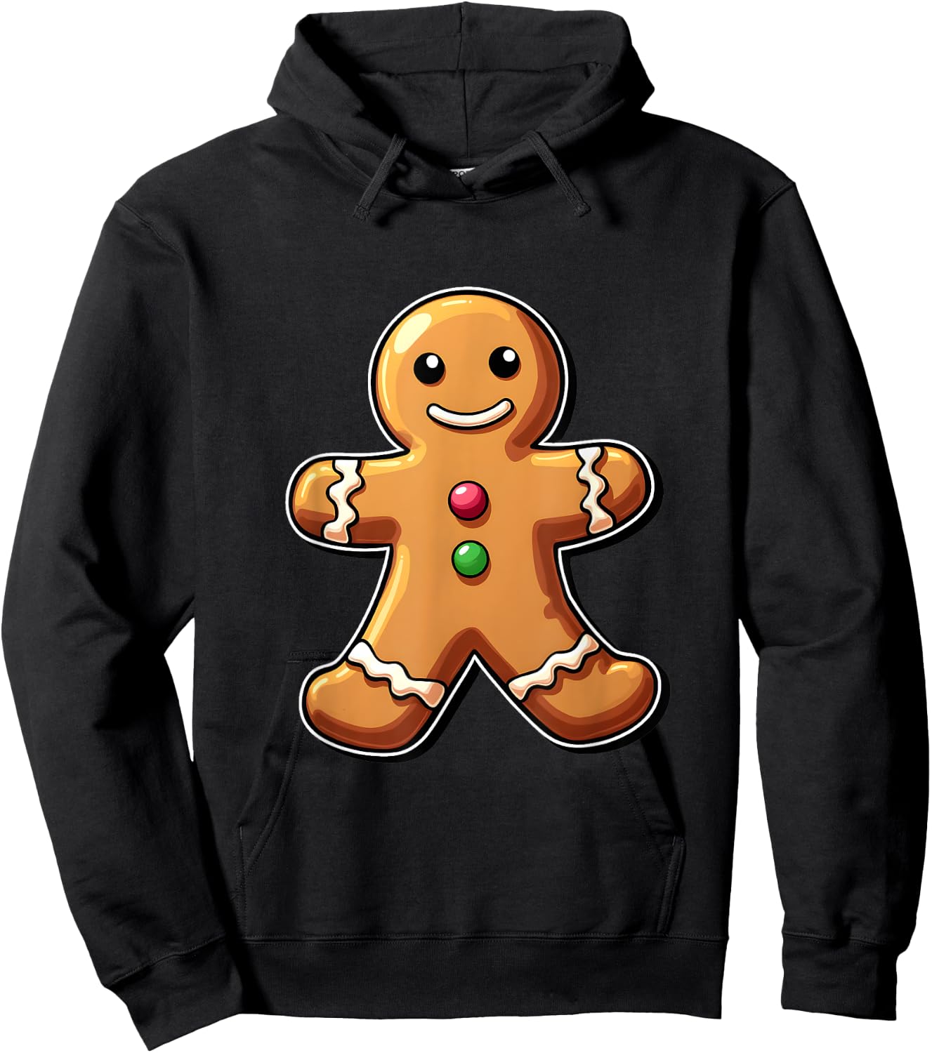 Gingerbread Man Christmas Cookie Baking Holiday Hoodie - Hoodie | Black