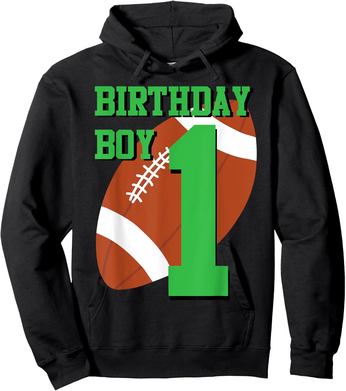 1st Birthday Football Boy | 1 year old Field Players Hoodie - Hoodie | Black