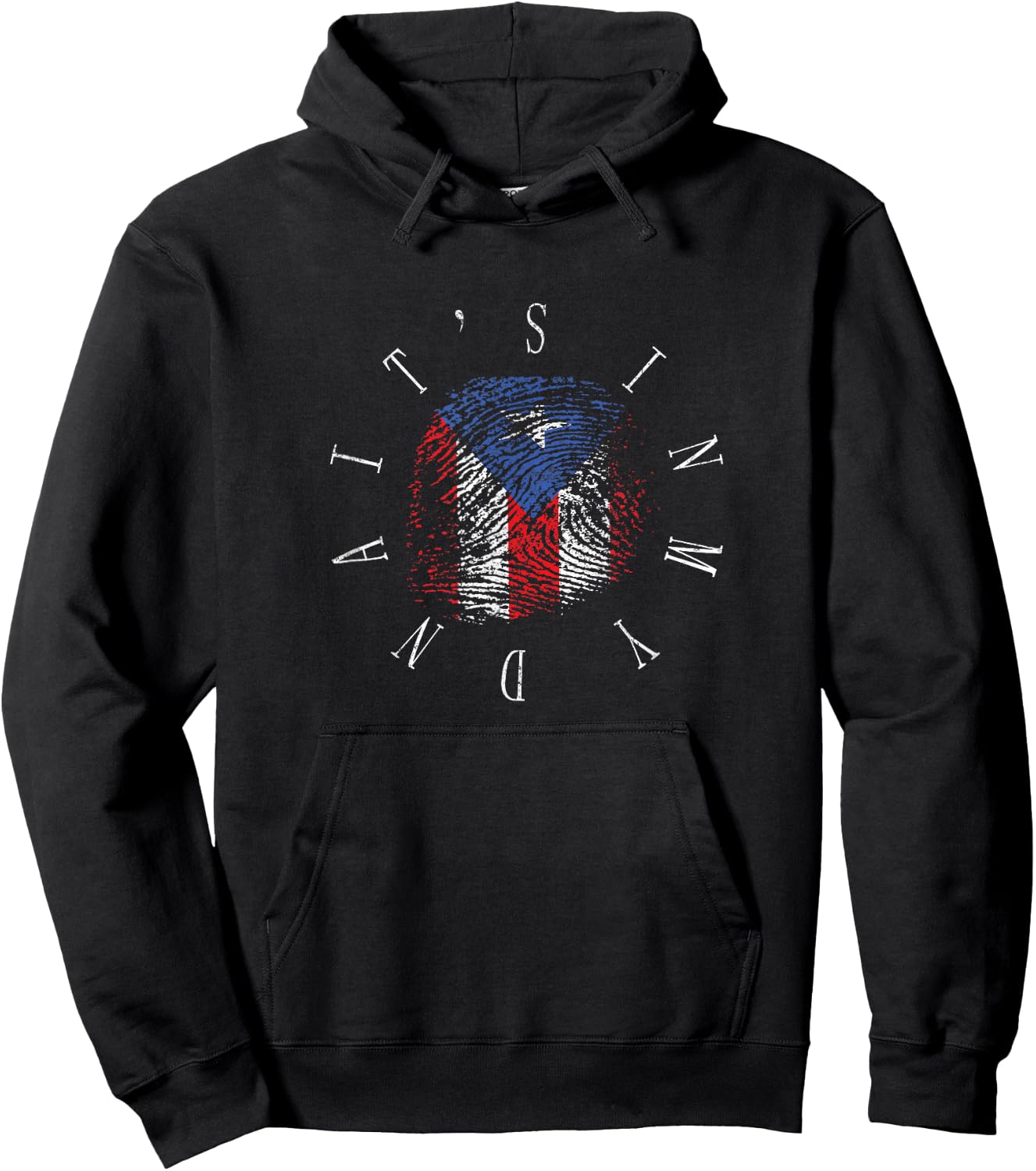 It's In My Dna Puerto Rico Rican Vintage Flag Gift Hoodie - Hoodie | Black