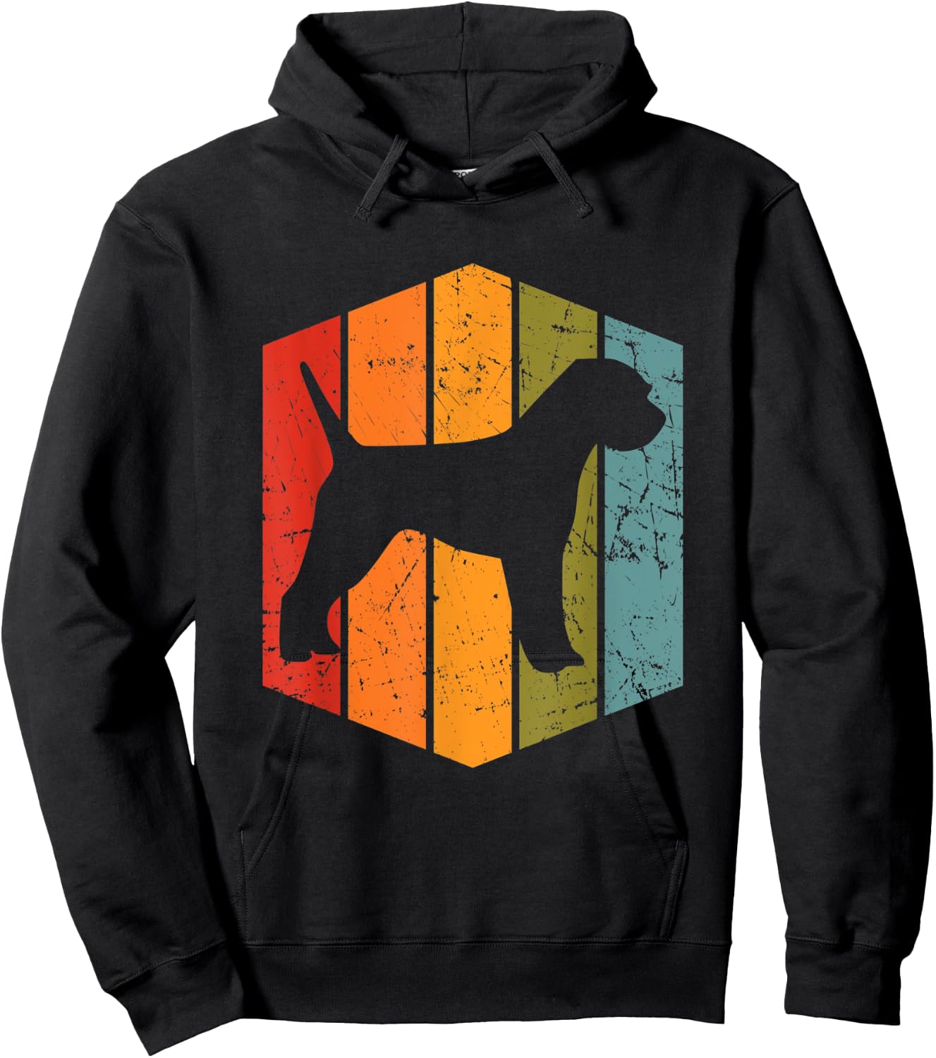 Retro Border Terrier Dog Lover Gift Vintage Border Terrier Men Women Kids Hoodie - Hoodie | Black