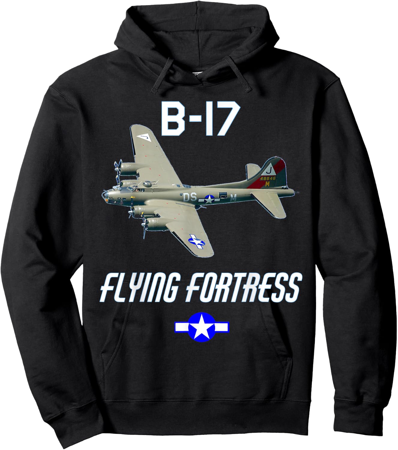 B-17 Flying Fortress World War 2 US Army Air Force Hoodie - Hoodie | Black