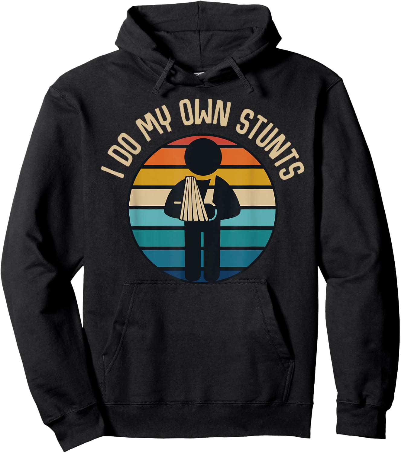 I Do My Own Stunts Get Well Gifts Funny Injury Hand Wrist Hoodie - Hoodie | Black