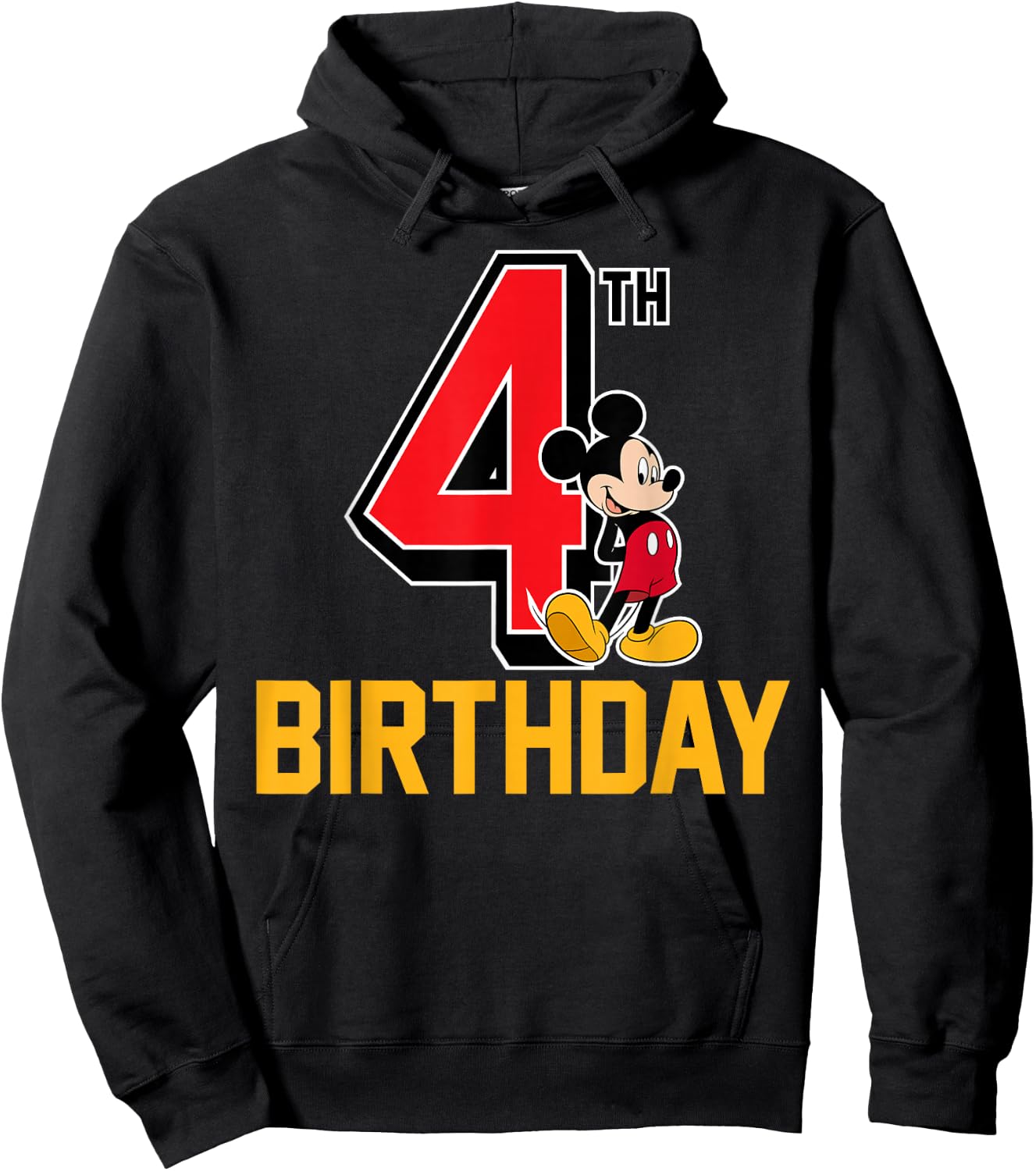 Disney - Mickey Mouse My 4th Birthday Hoodie - Hoodie | Black