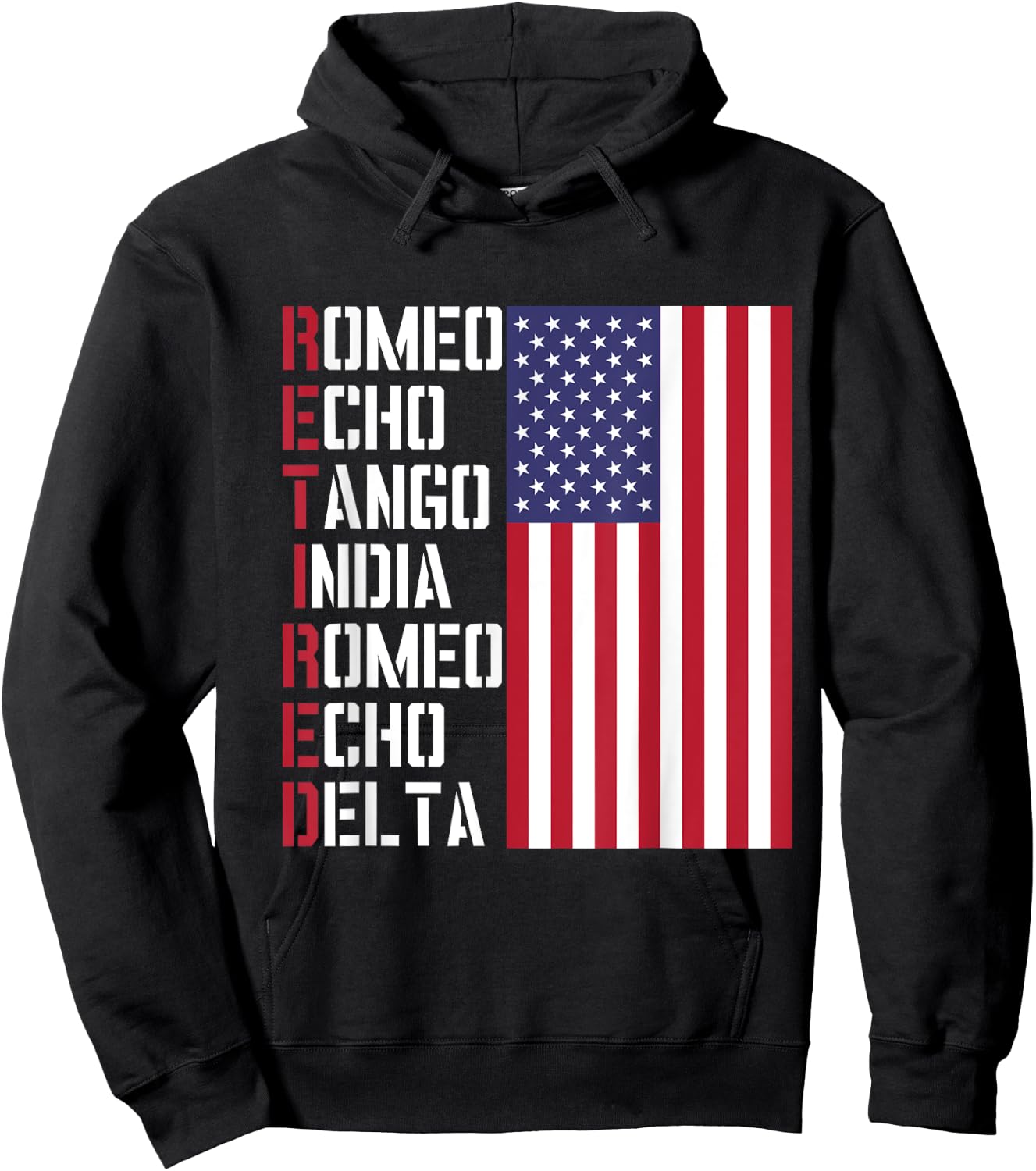 Military, Police, Pilot Retirement Design Phonetic Alphabet Hoodie - Hoodie | Black
