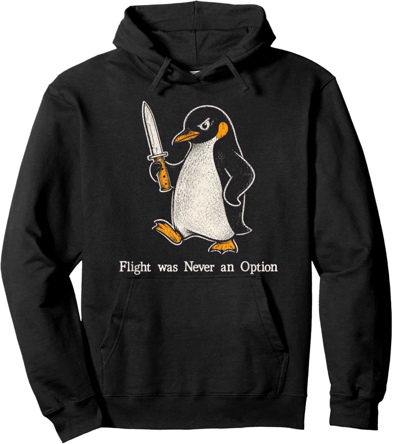 Flight was Never an Option Penguin Hoodie - Hoodie | Black