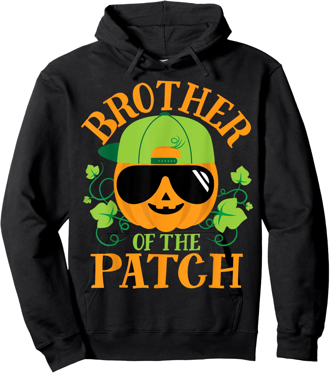 Brother Pumpkin of the Patch Matching Family Boys Halloween Hoodie - Hoodie | Black