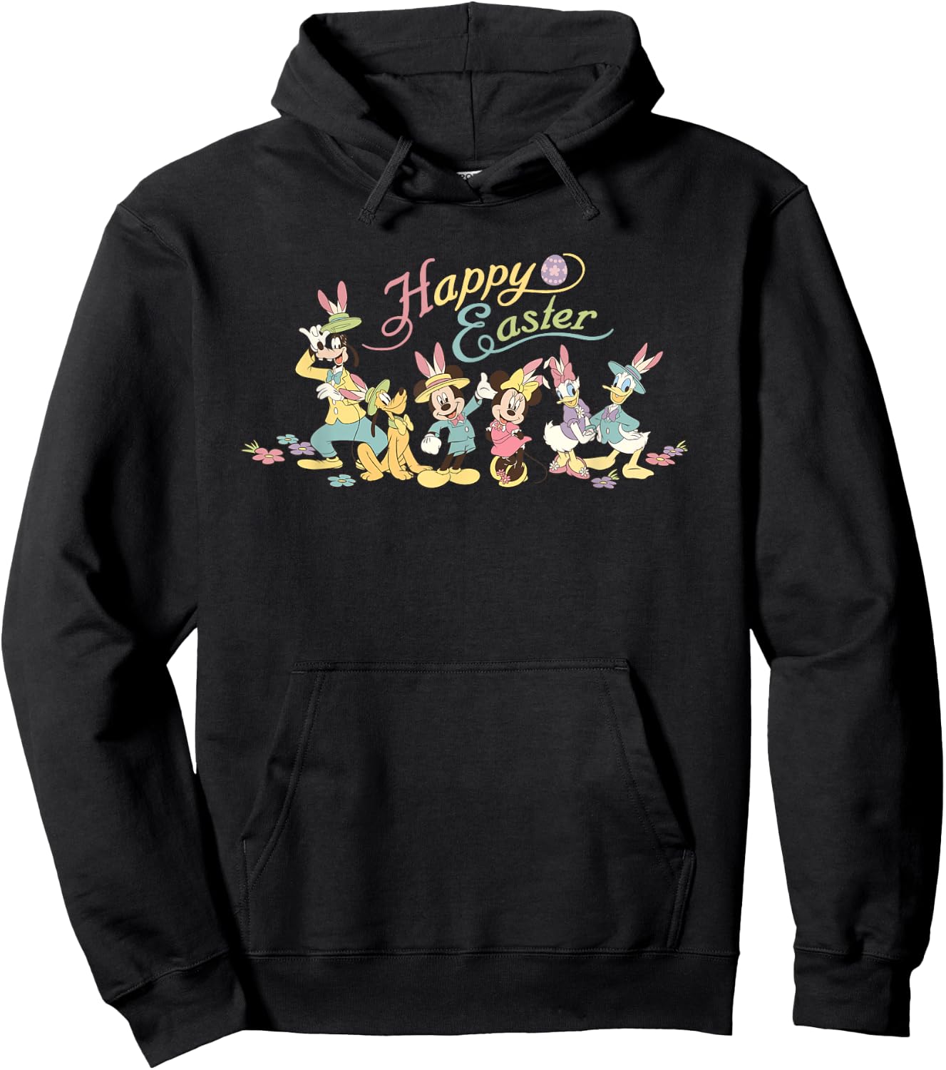 Disney Mickey Mouse and Friends with Bunny Ears Happy Easter Hoodie - Hoodie | Black