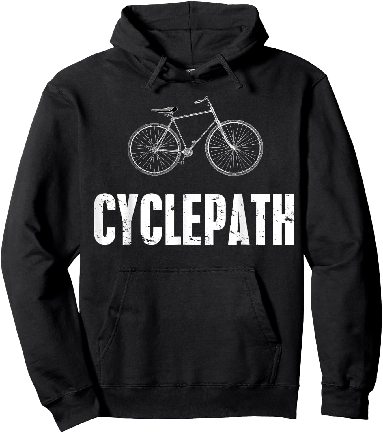 Cycle-Path Funny Cycling Mountain Biking Cyclists Hoodie - Hoodie | Black