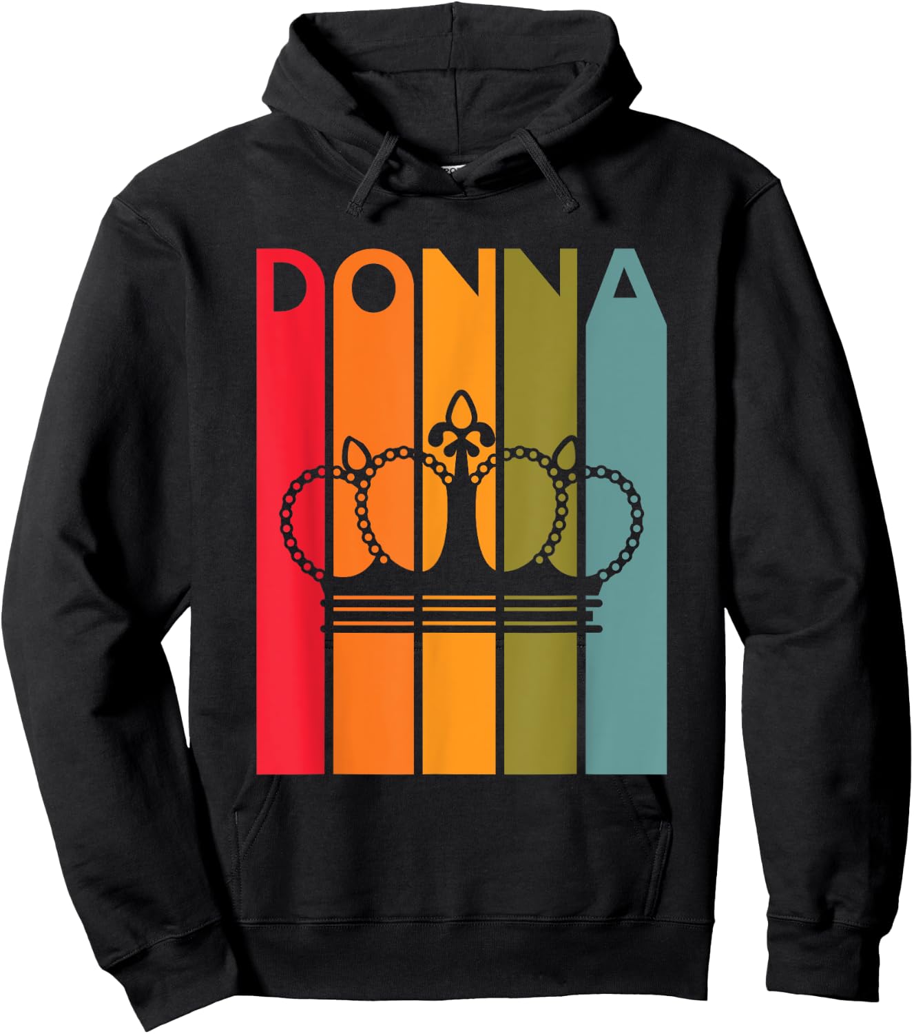 Donna Gift for Girls Women First Name Vintage Donna Hoodie - Hoodie | Black