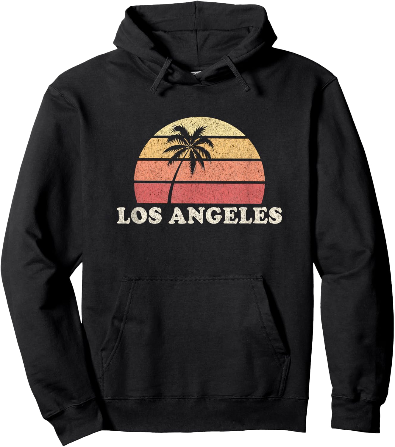 Los Angeles LA CA Vintage T Shirt Retro 70s Throwback Hoodie - Hoodie | Black
