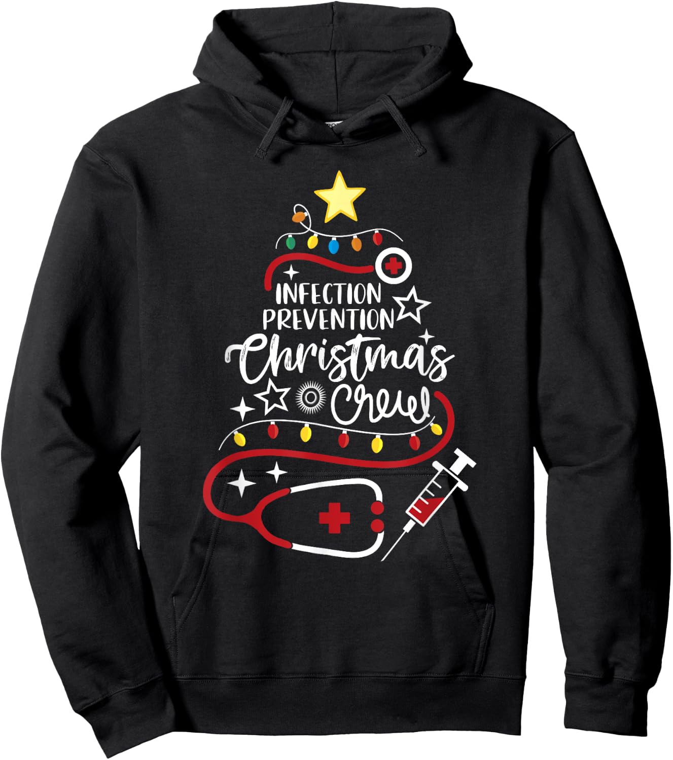 Epidemiology Nurse Tech Infection Prevention Christmas Crew Hoodie - Hoodie | Black