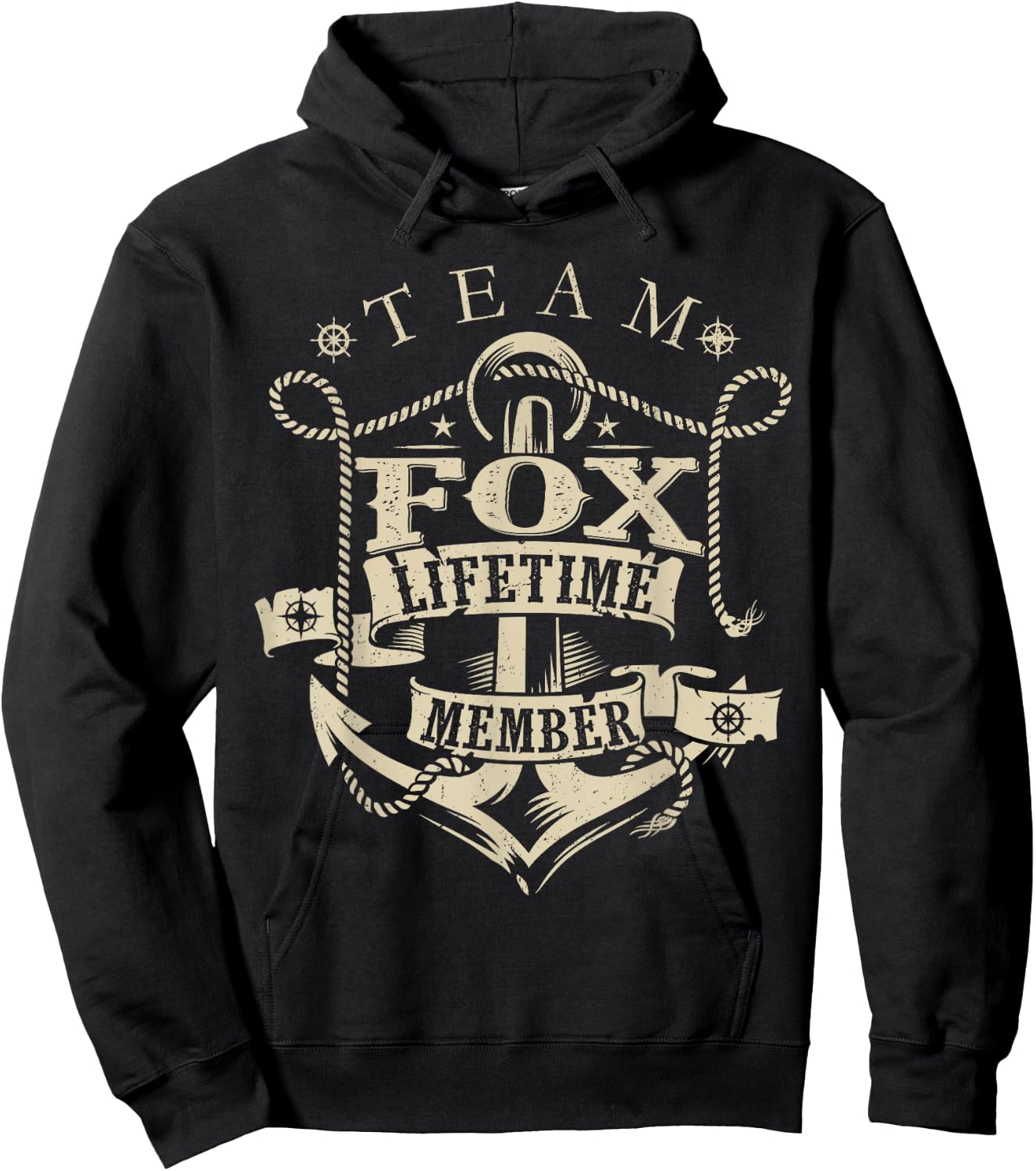 Team FOX Lifetime Member Vintage FOX Family Name Hoodie - Hoodie | Black