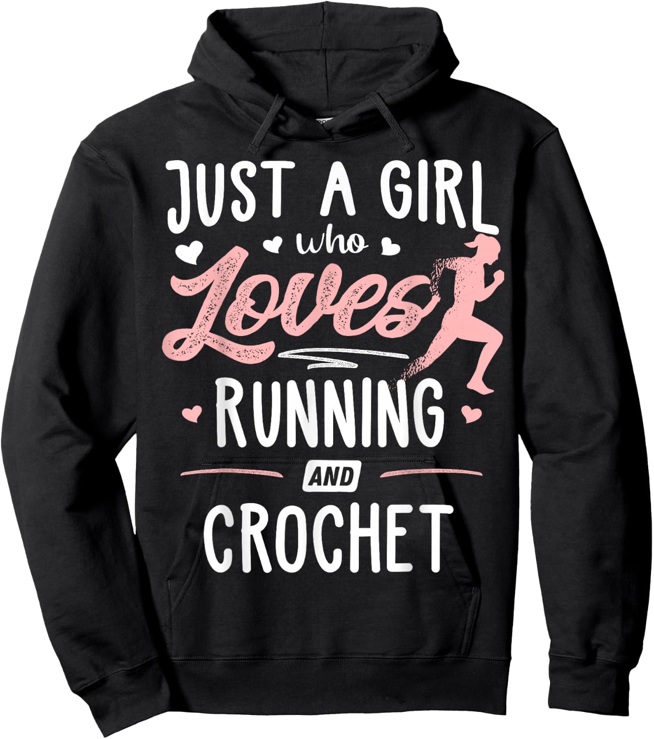 Just A Girl Who Loves Running And Crotchet Gift Women Hoodie - Hoodie | Black