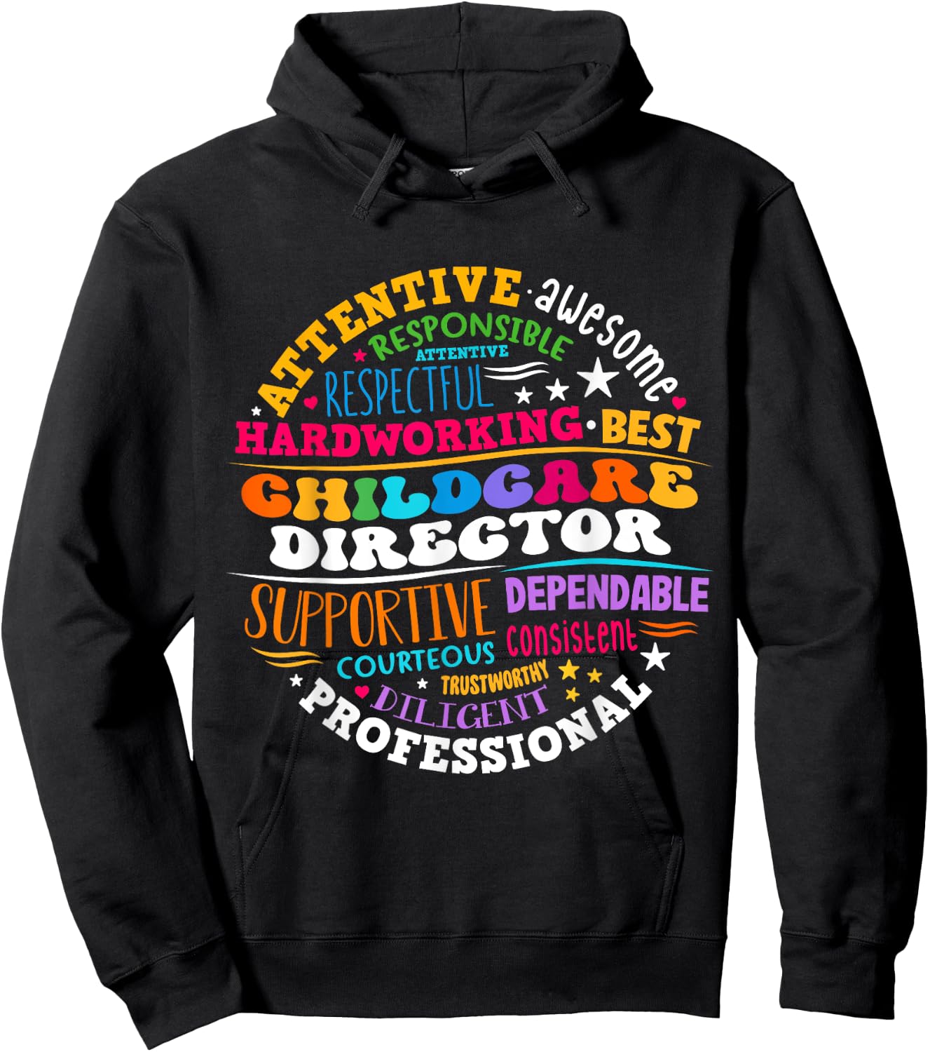 Childcare Director Daycare Crew School Provider Teacher Hoodie - Hoodie | Black