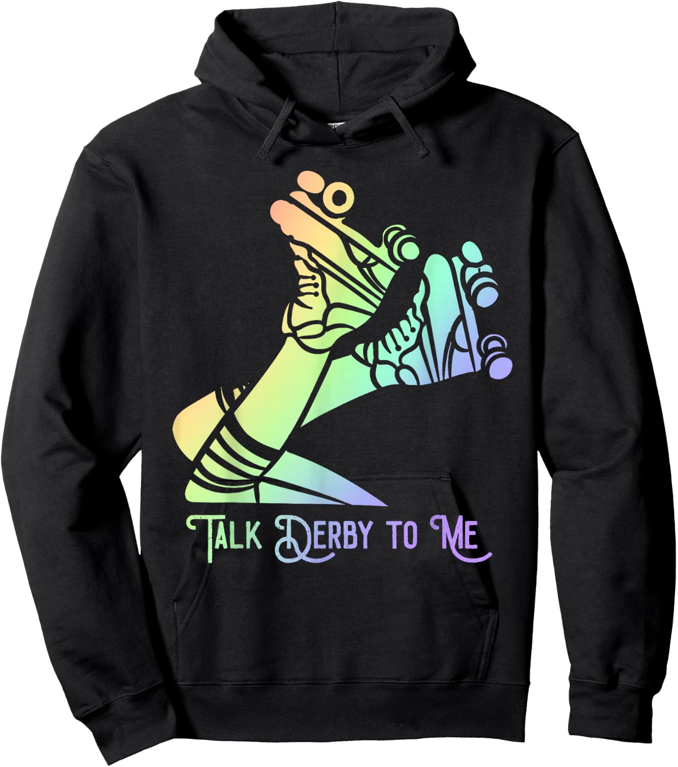 Talk Derby To Me Skater Women Skating Roller Derby Girl Hoodie - Hoodie | Black