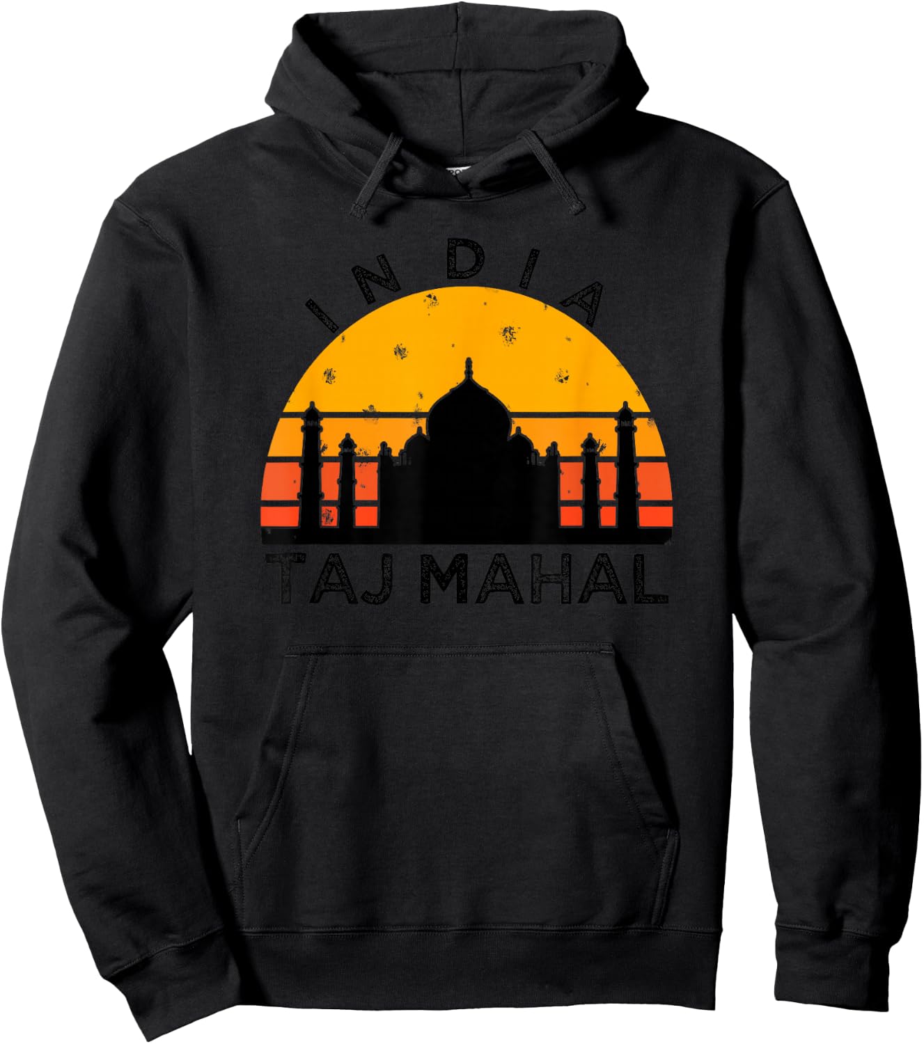 Taj Mahal India Gift Indian Travel Souvenir Hoodie - Hoodie | Black