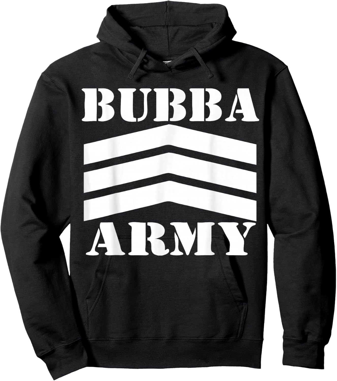 Original Bubba Army Logo (WHT) - OFFICIAL BUBBA ARMY DESIGN Hoodie - Hoodie | Black