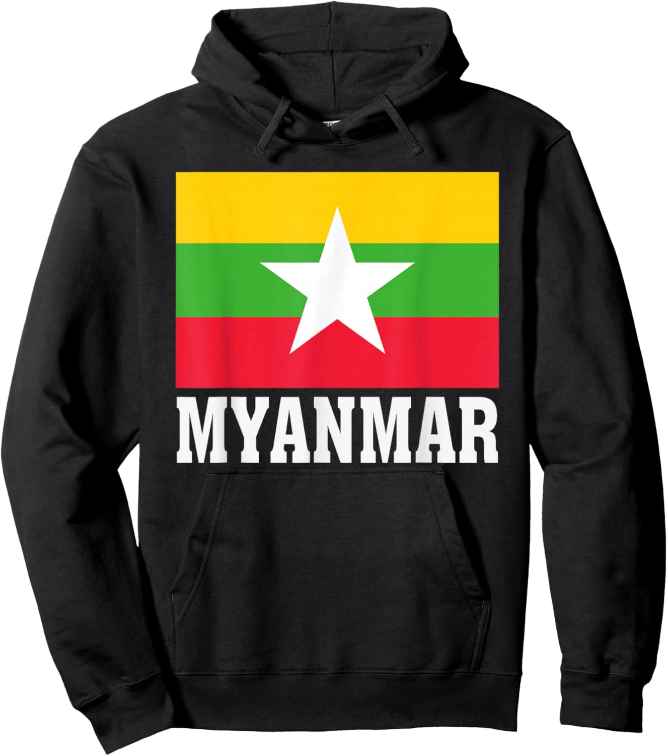 Myanmar Flag Patriotic National Roots Souvenir Hoodie - Hoodie | Black