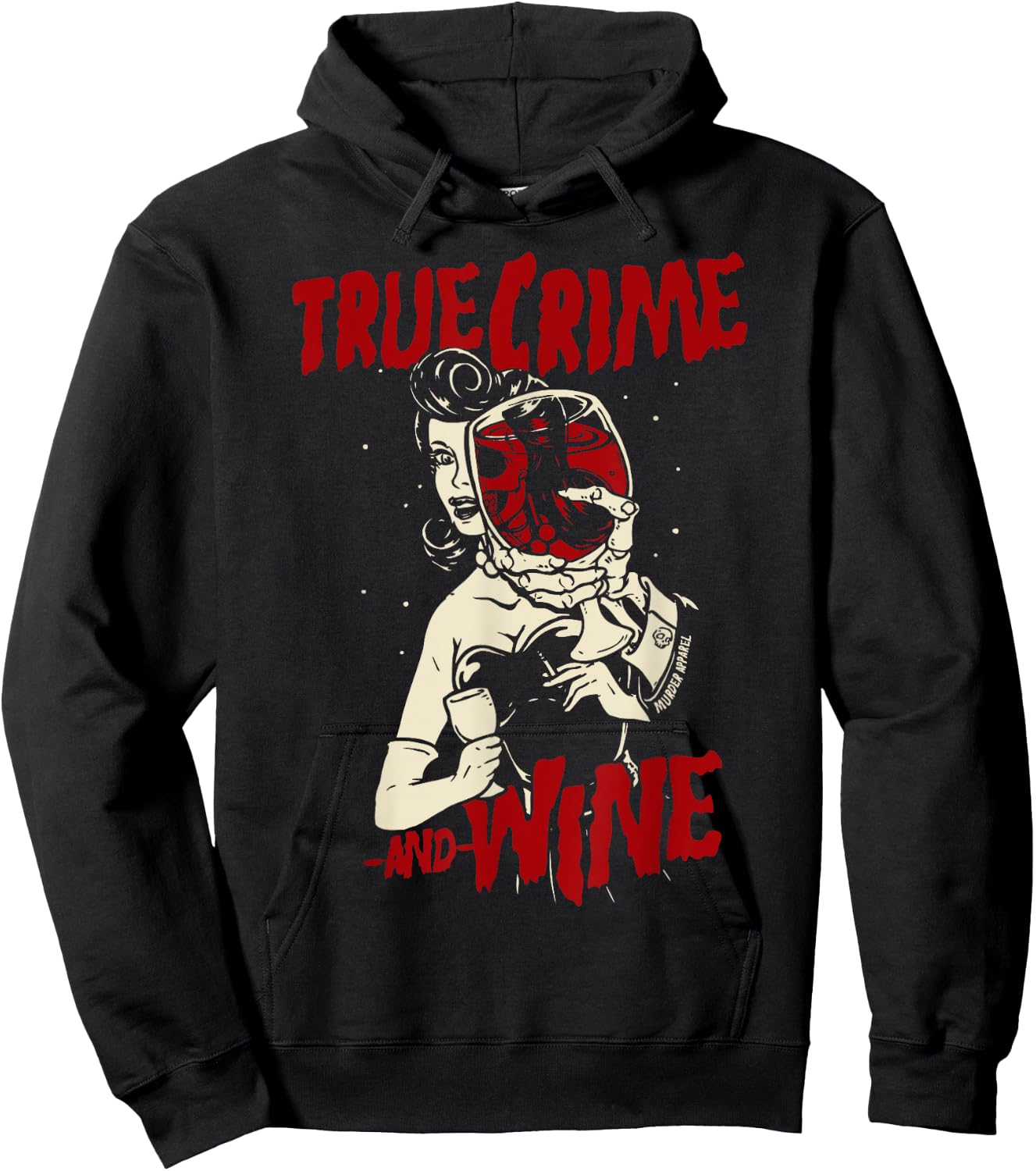 True Crime and Wine True Crime Addicts Hoodie - Hoodie | Black