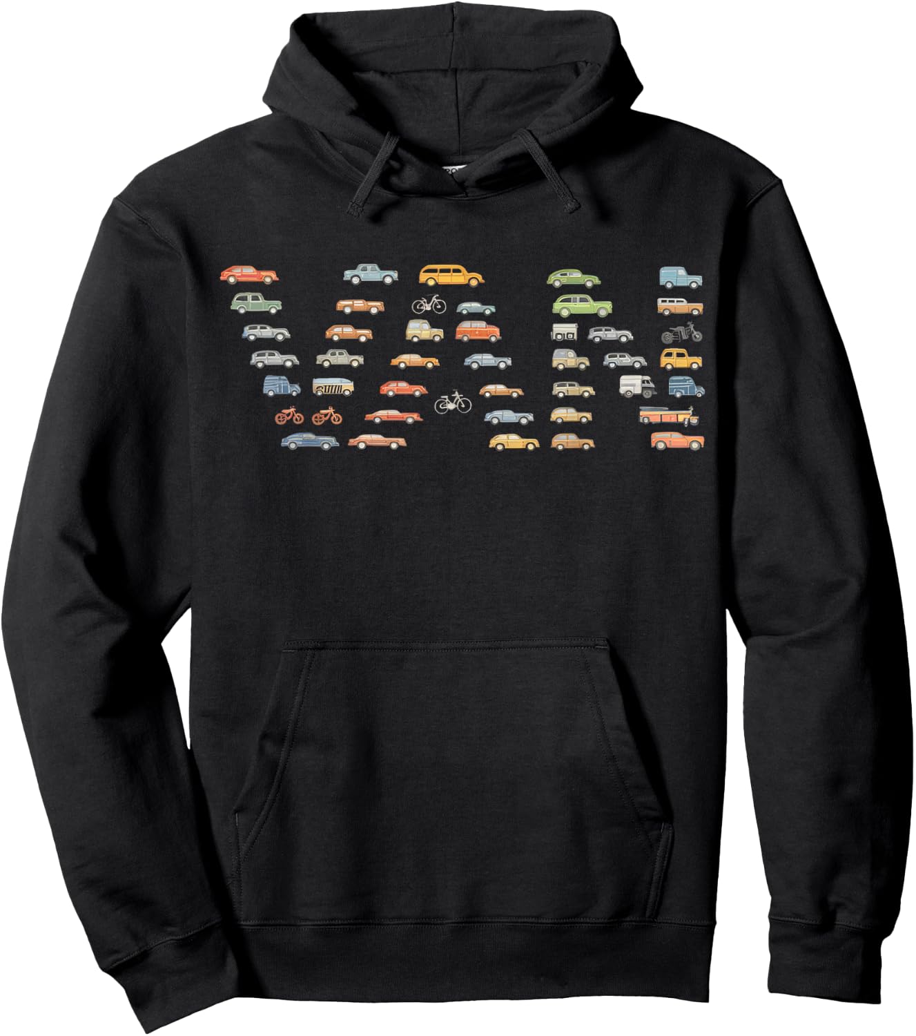 Van Custom Name Personalized Classic Cars Boys Women Men Hoodie - Hoodie | Black
