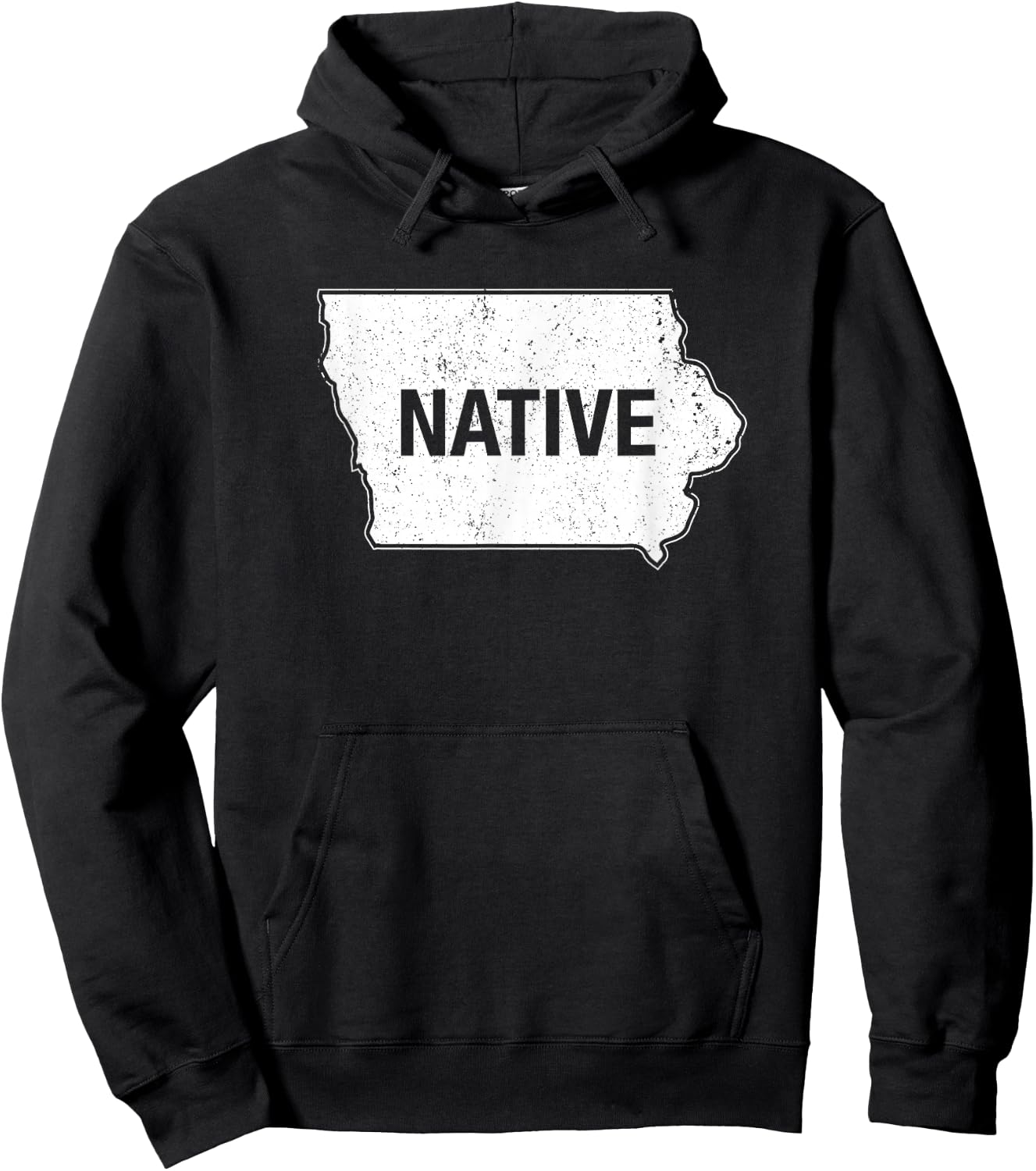 Iowa Native IA Des Moines Iowa City Cedar Rapids Hoodie - Hoodie | Black
