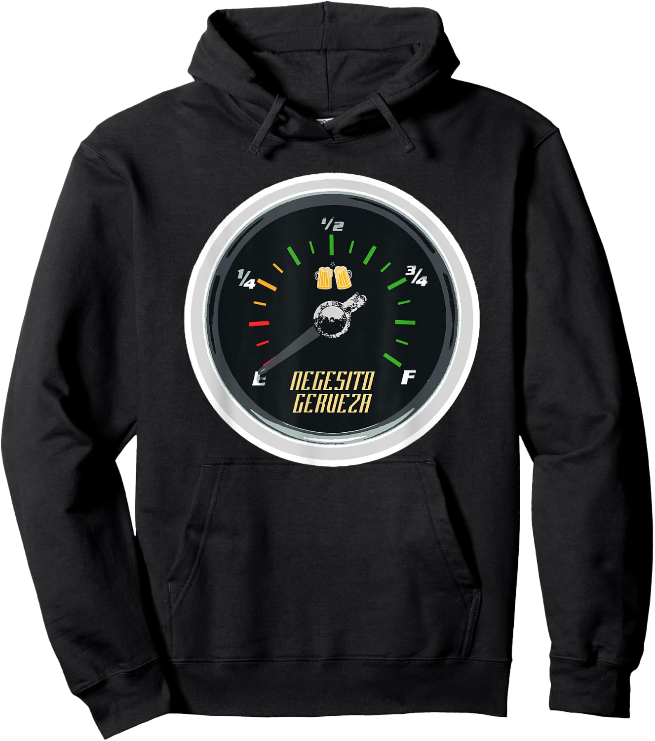 Funny Necesito Cerveza Graphic Spanish Beer Lover Men Women Hoodie - Hoodie | Black
