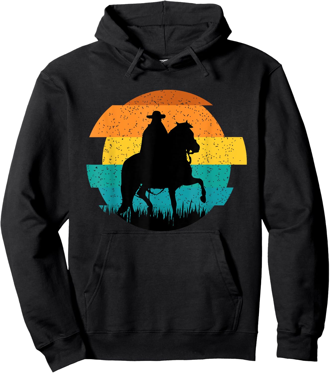 Peruvian Paso Fino Gaited Horse Retro Sun Style Hoodie - Hoodie | Black