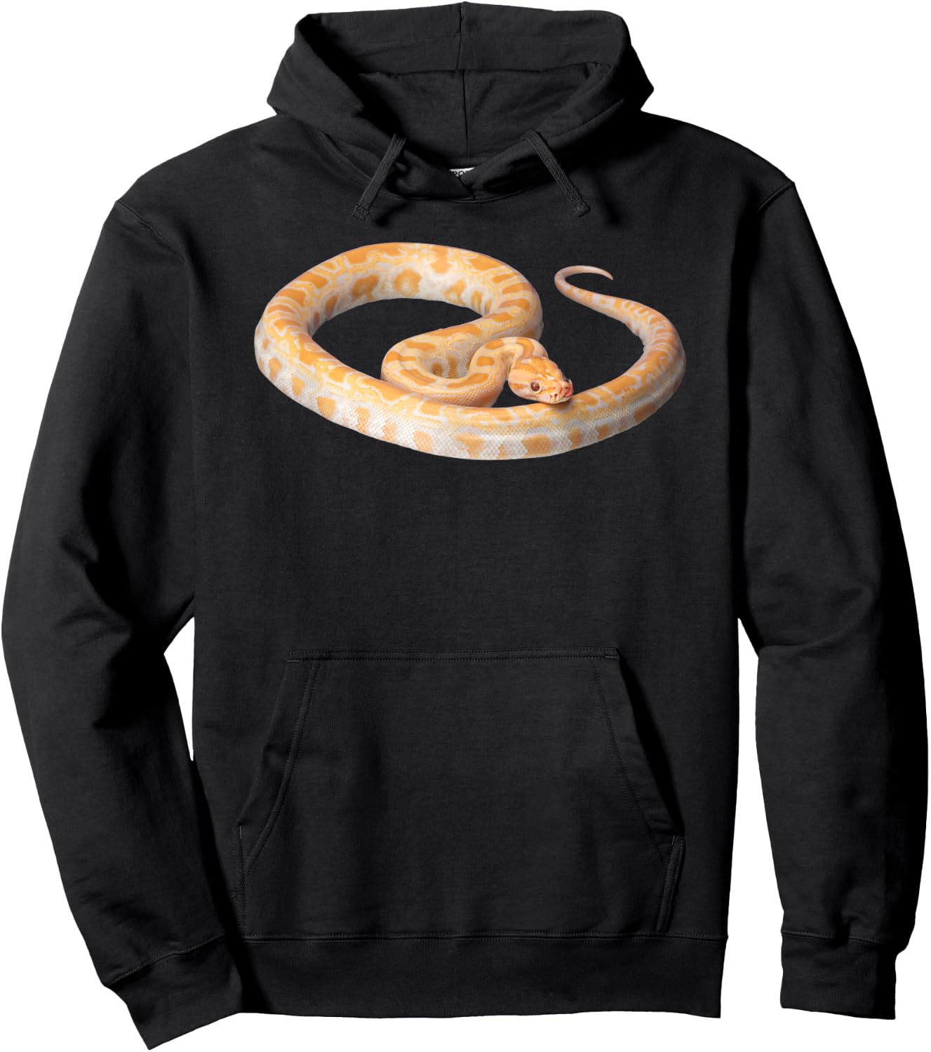 Albino Burmese Python T Shirt Golden Python Snake Shirt Hoodie - Hoodie | Black