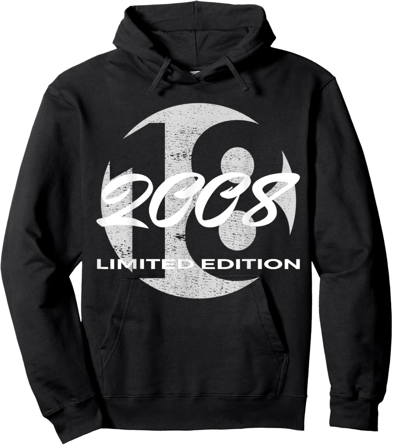 18th Birthday Girl boy 18 Years 2008 Funny Gift Hoodie - Hoodie | Black