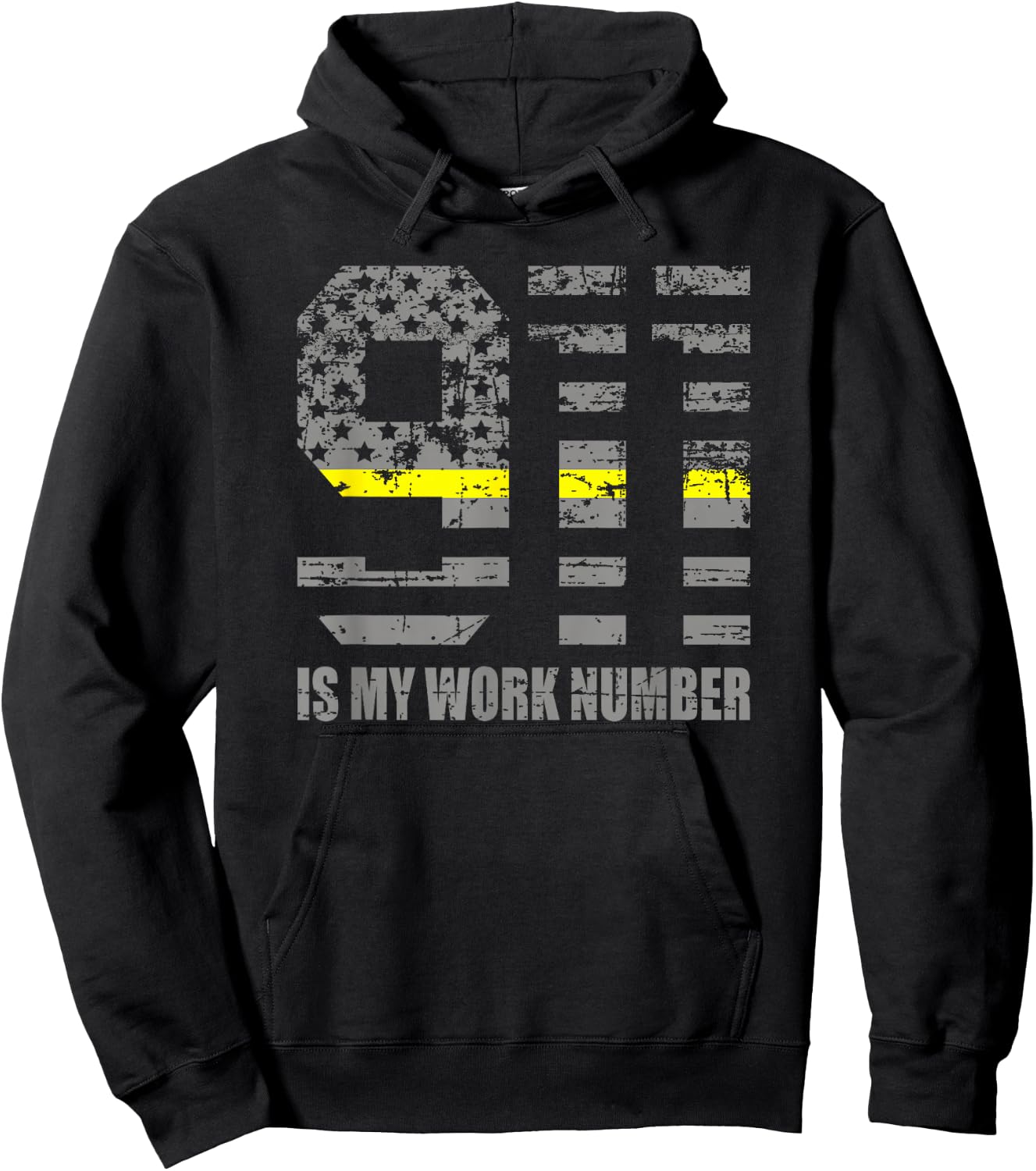 911 is My Work Number Funny Dispatcher Gift Hoodie - Hoodie | Black