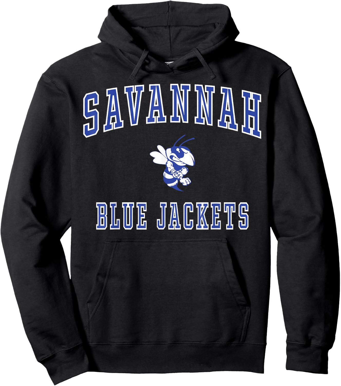 Savannah High School Blue Jackets C1 Hoodie - Hoodie | Black