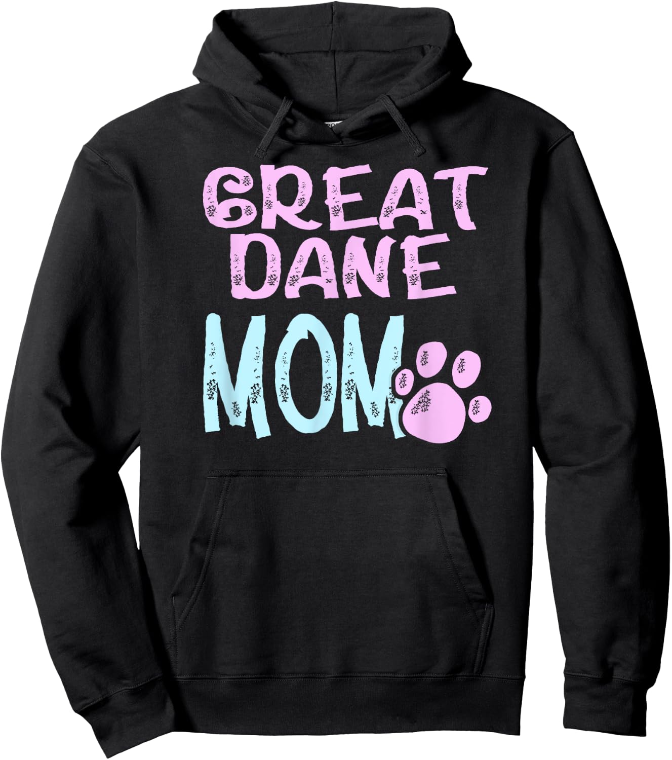 Great Dane Mom Dog Lovers Mama Women Girls Cute Hoodie - Hoodie | Black