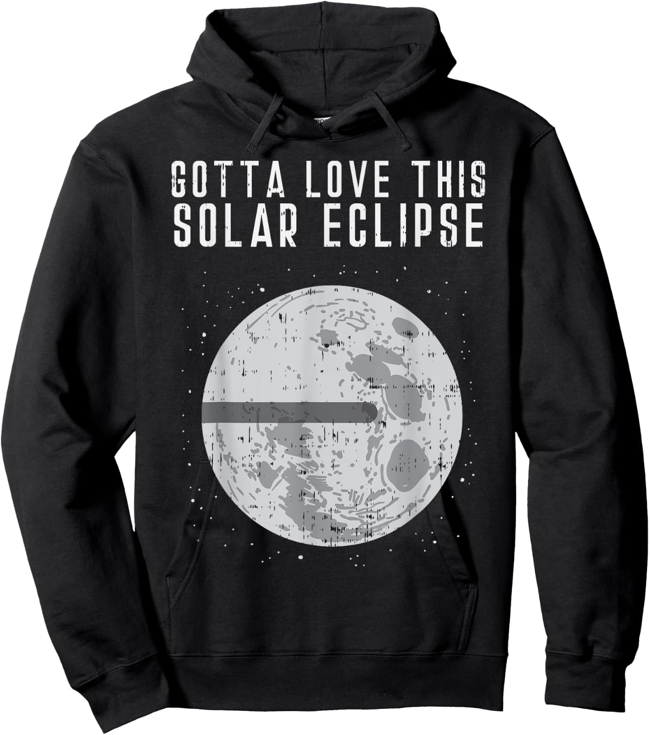 Flat Earth Solar Eclipse Moon Funny Conspiracy Theory Gift Hoodie - Hoodie | Black