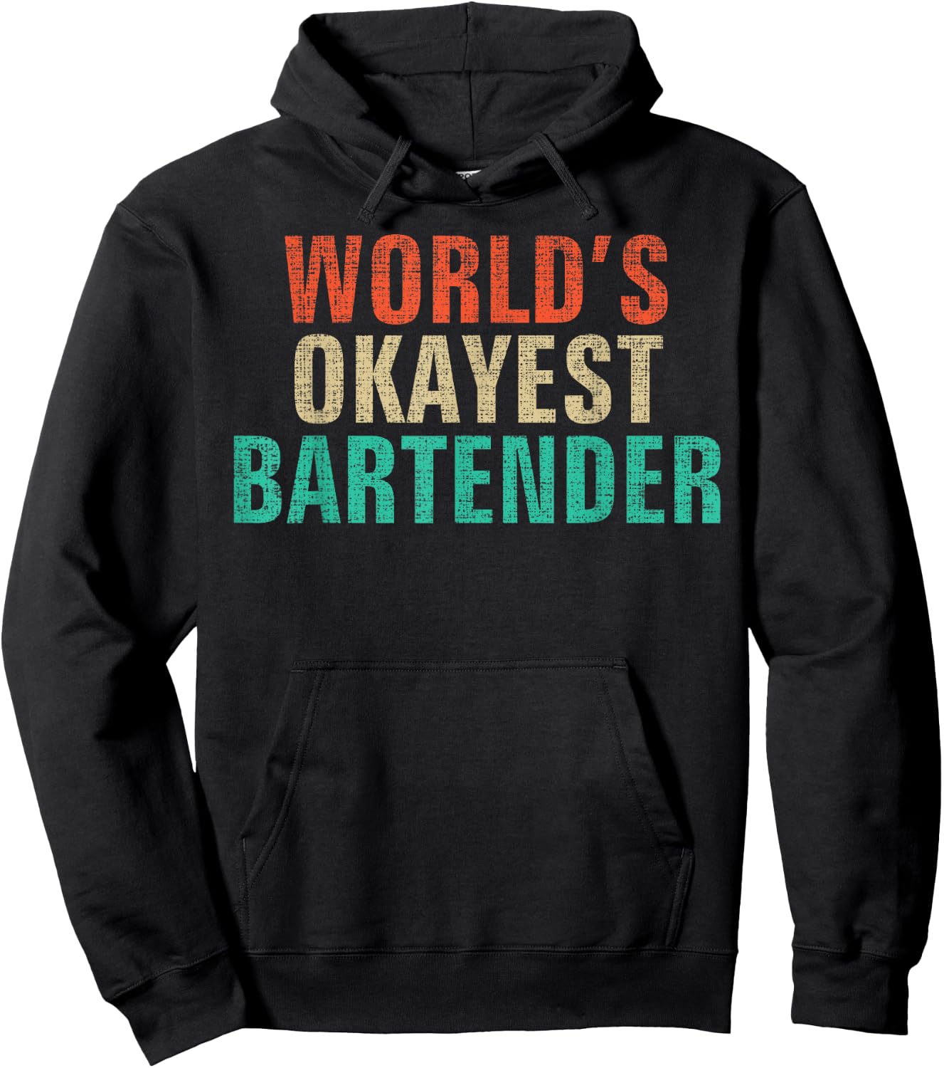 World's Okayest Bartender Funny Bartending Gift Hoodie - Hoodie | Black