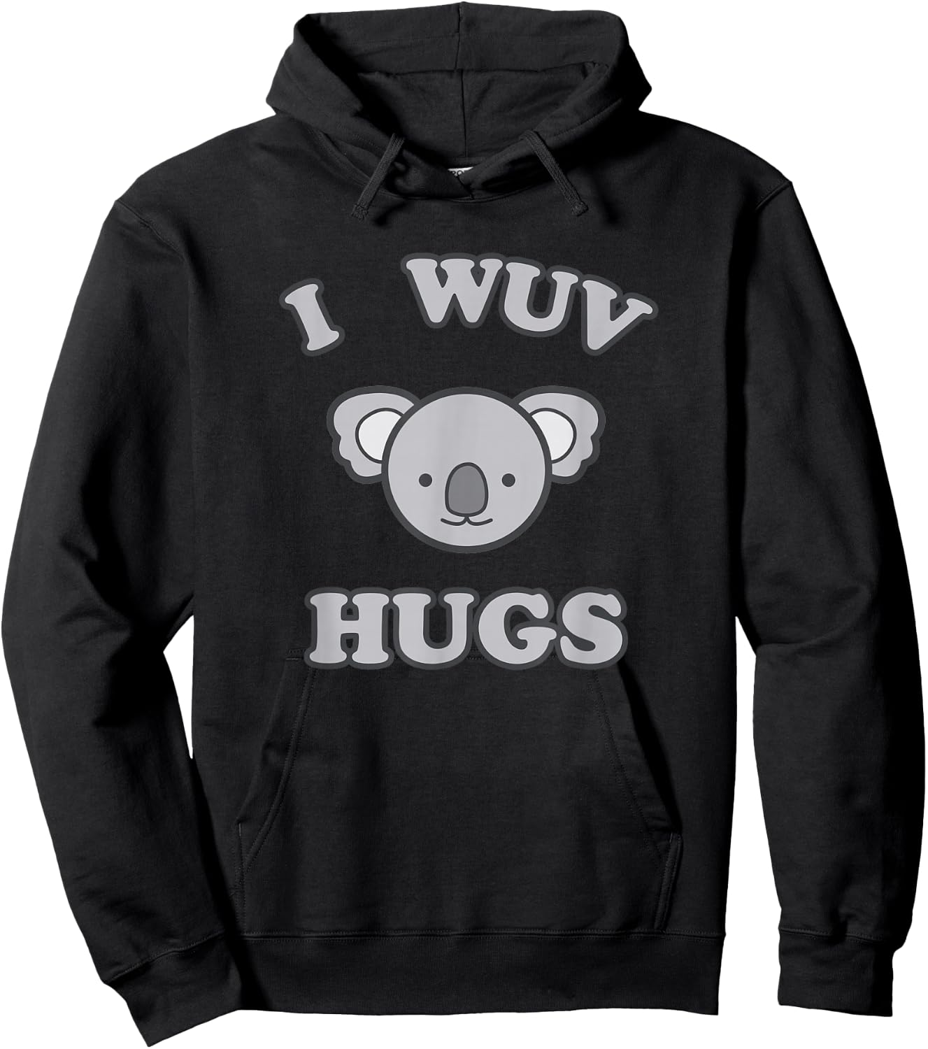 I Wuv Hugs Cute Koala Bear Love Hoodie - Hoodie | Black