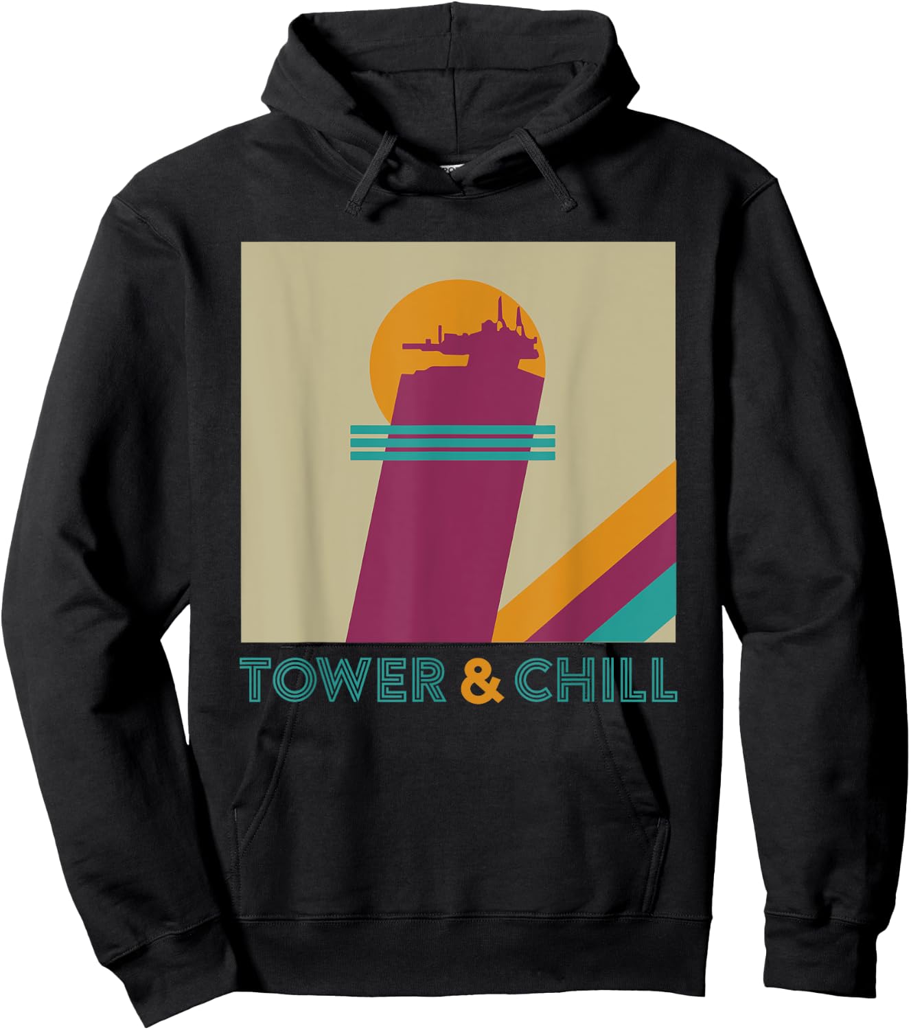Retro Tower & CHILL - Gamer Titan Hunter Warlock Hoodie - Hoodie | Black