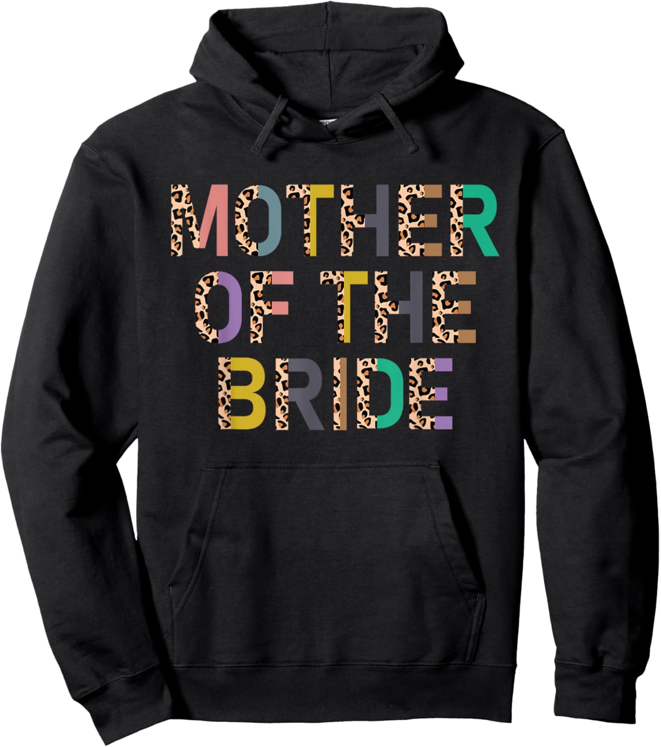 Mother Of The Bride Mom Leopard Bride's Mom Of The Bride Hoodie - Hoodie | Black