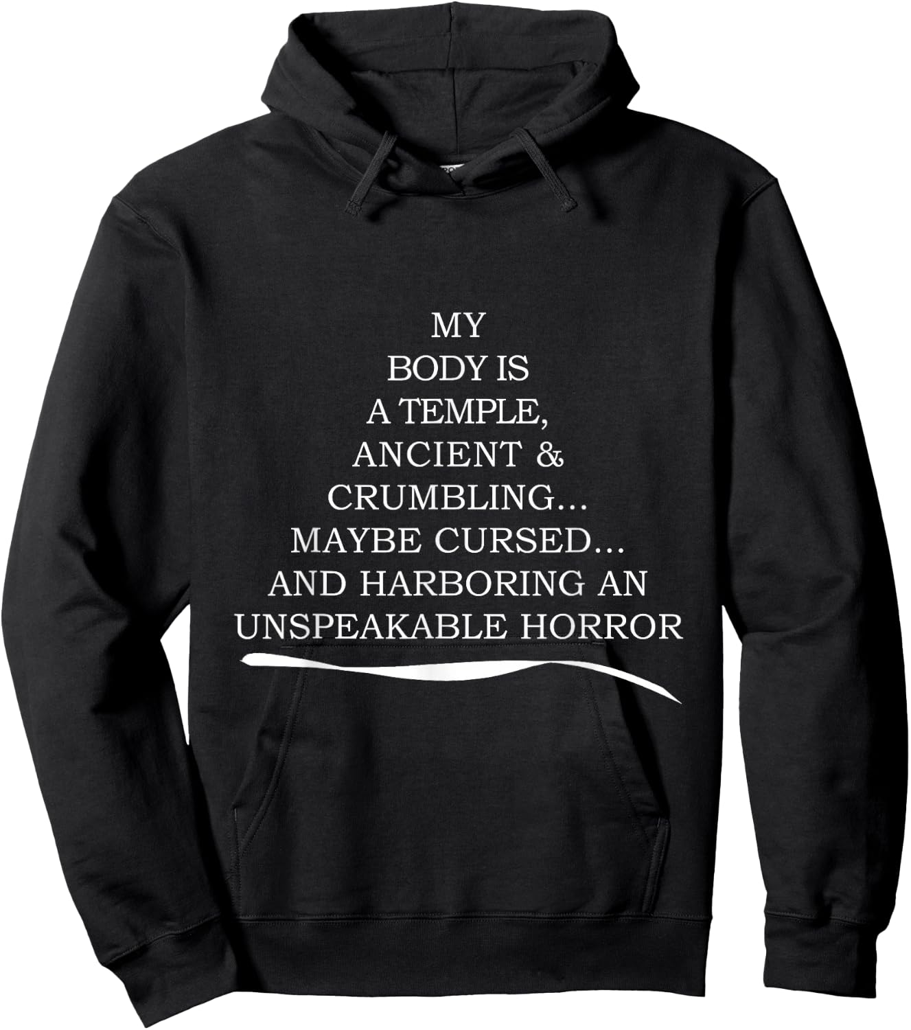 My Body Is A Temple Ancient and Crumbling Hoodie - Hoodie | Black