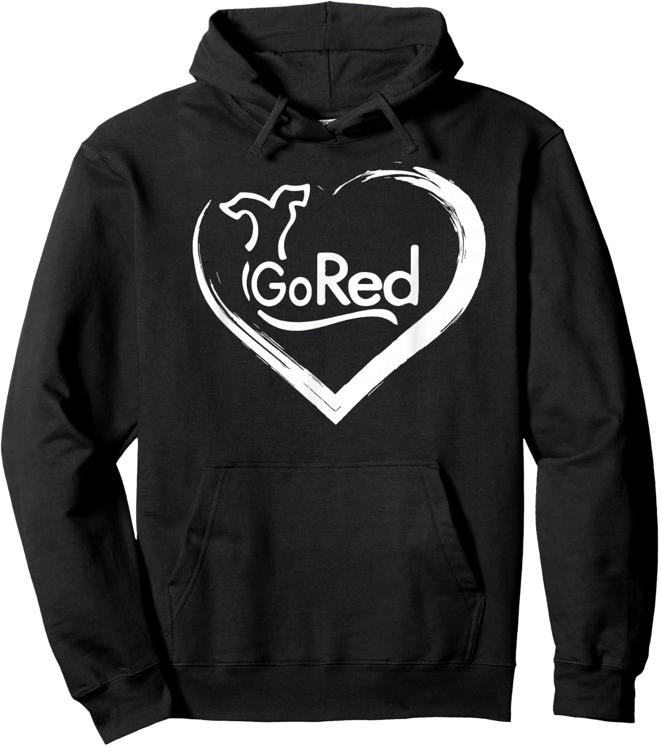 Go Red for Heart Disease Awareness Shirt Hoodie - Hoodie | Black